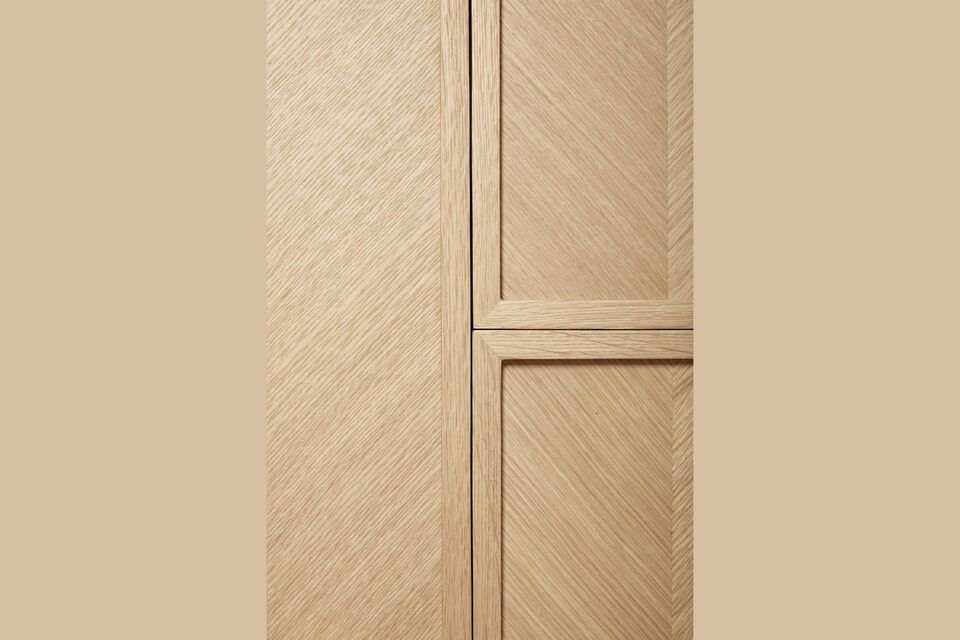 Herringbone light oak veneer cabinet size L - 6