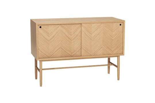 Herringbone light oak veneer sideboard Clipped