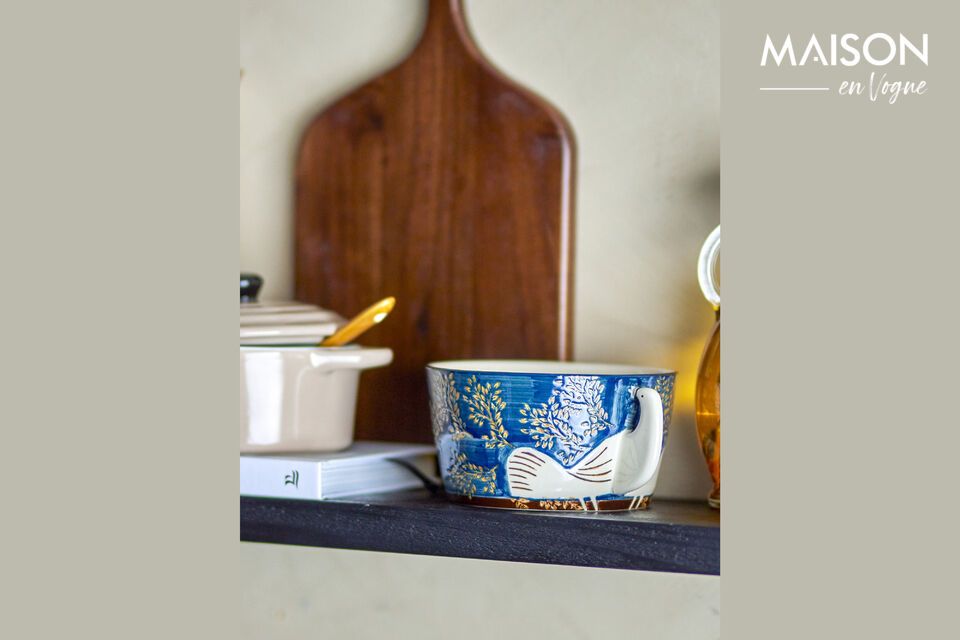 Introduce a touch of tranquility and handcrafted creativity into your home with the Hezha bowl from