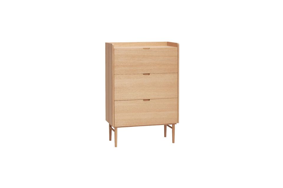 Hide light oak veneer chest of drawers Hübsch