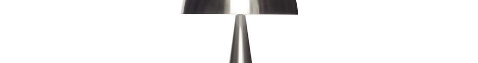 Material Details High table lamp in silver metal Mush