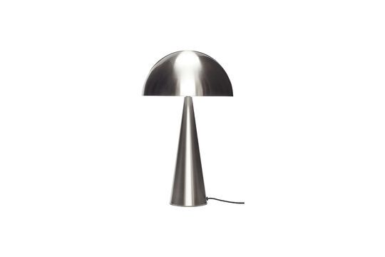 High table lamp in silver metal Mush Clipped