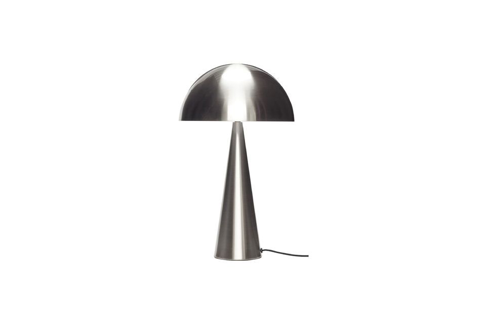 High table lamp in silver metal Mush Hübsch