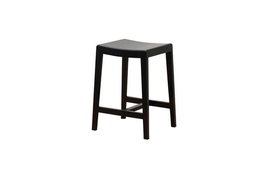 Hiro black wooden stool Clipped