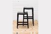 Miniature Hiro black wooden stool 3