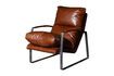 Miniature Homy brown leather armchair 6