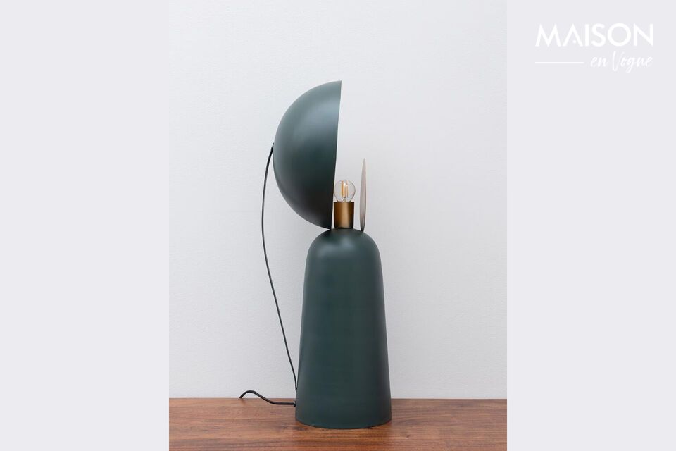 Discover minimalist sophistication with our Large Hops green metal table lamp