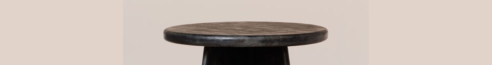 Material Details Hulk black wooden dining table