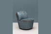 Miniature Hyde blue polyester armchair 1