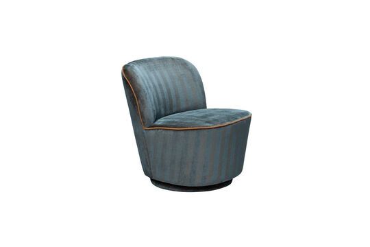 Hyde blue polyester armchair Clipped