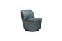 Miniature Hyde blue polyester armchair Clipped