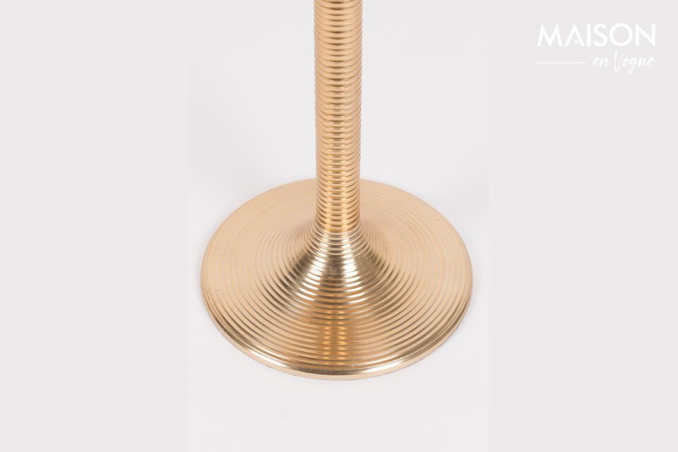 Hynotising golden aluminum side table - 5