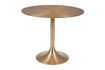 Miniature Hypnotising 4-seater round gold aluminum dining table 1