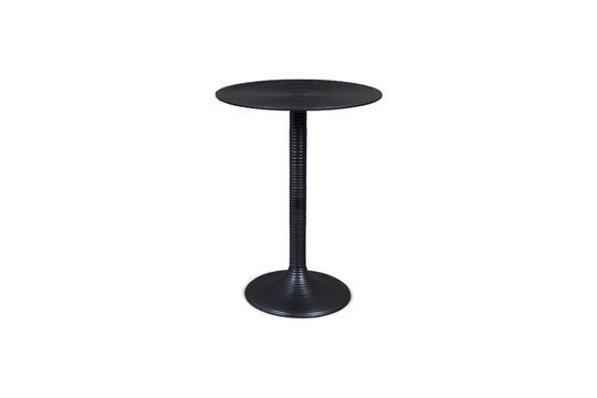 Hypnotising black aluminum side table Clipped