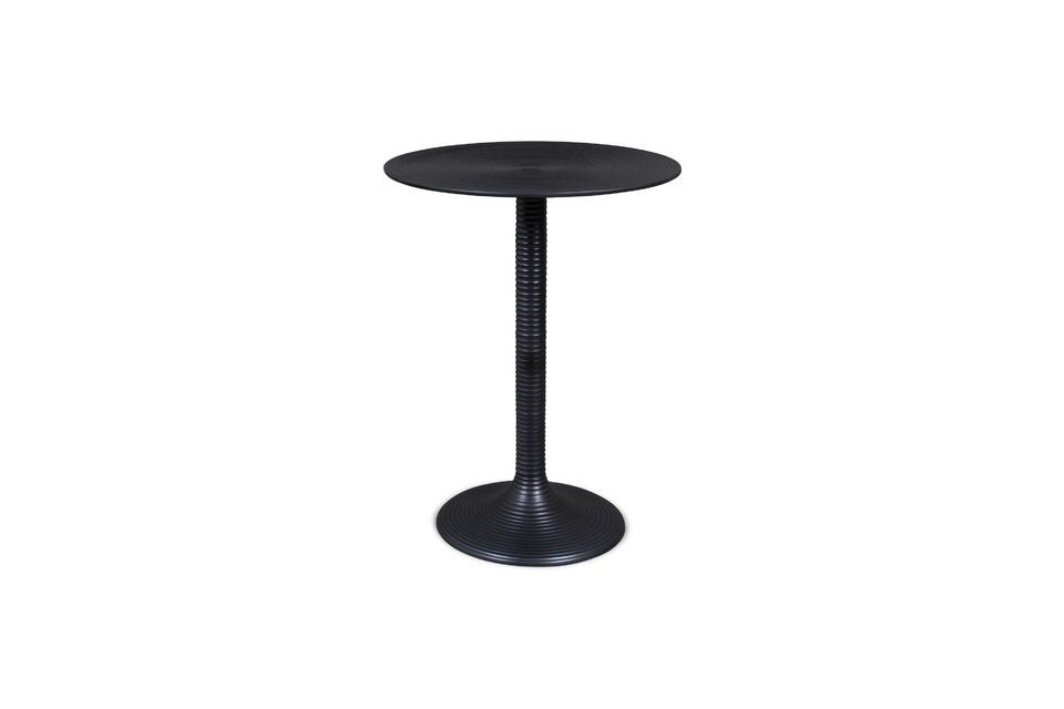 Hypnotising black aluminum side table Bold Monkey