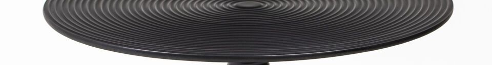 Material Details Hypnotising black aluminum side table