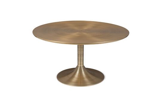 Hypnotising golden aluminum coffee table Clipped