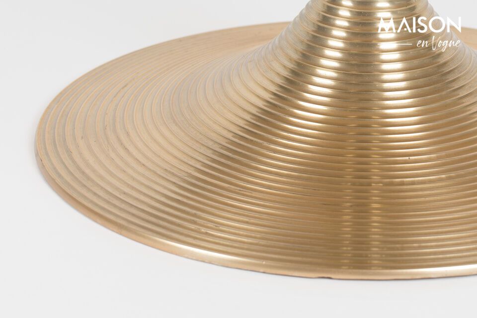 Hypnotising golden aluminum coffee table - 6