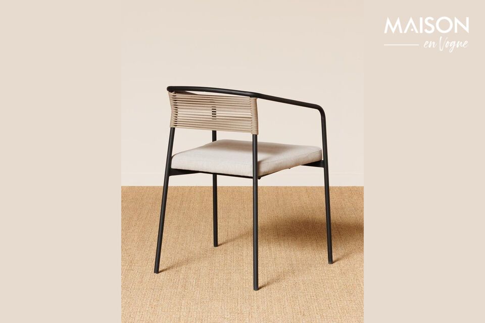 Discover functional elegance with the Icelyn chair in black metal