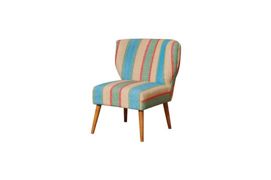 Indiana multicolored wooden armchair Clipped