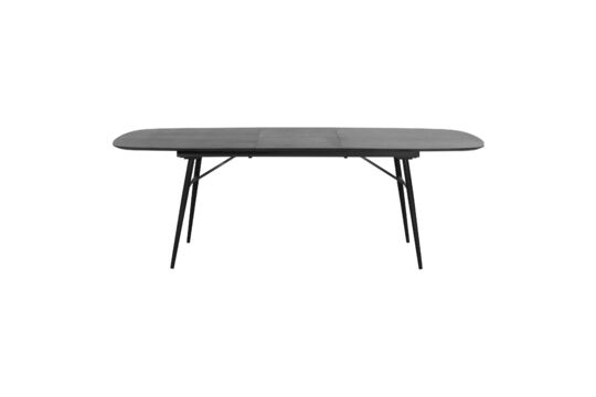 Italo 8-seater black wooden extendable table Clipped