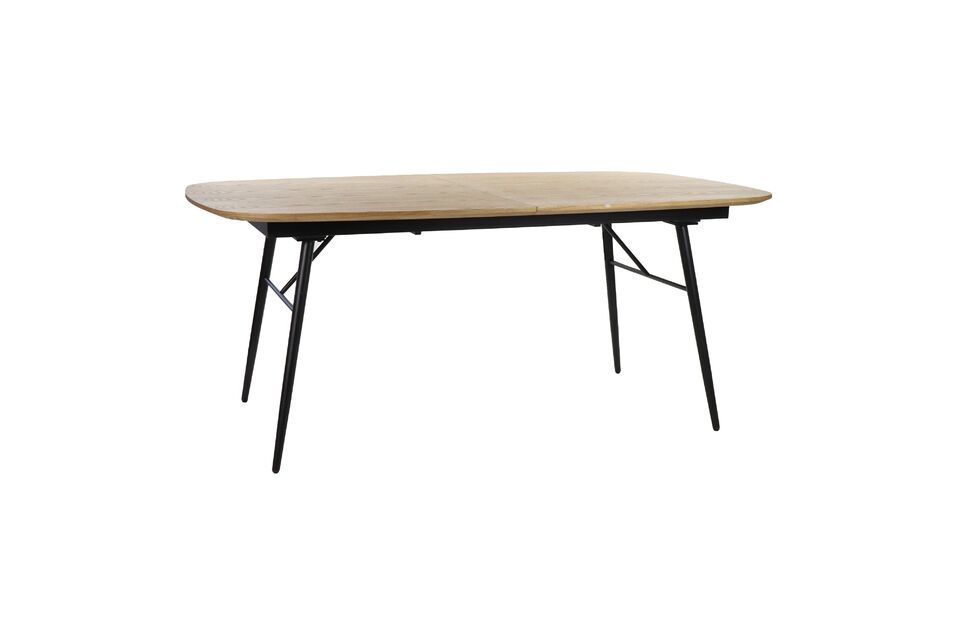 Italo 8-seater extendable table in natural wood Pomax