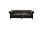 Miniature James 3-seater sofa in copper leather Clipped