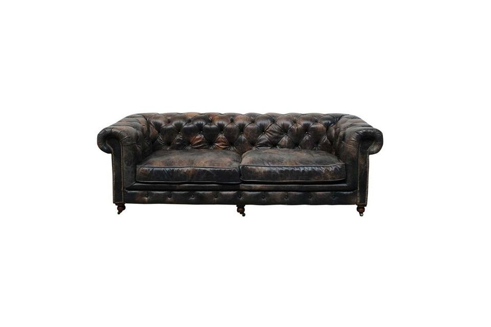 Comfort and elegance for your living room with this leather sofa.