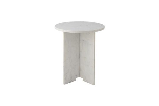 Jasmia white marble side table Clipped