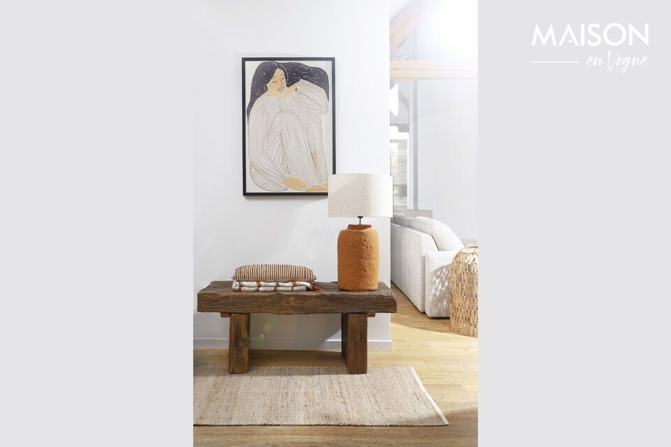 Bring authenticity and sturdiness to your space with this unique bench.