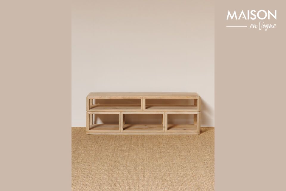 Jill low shelf in light wood Chehoma