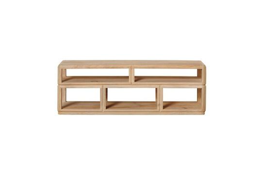 Jill low shelf in light wood Clipped