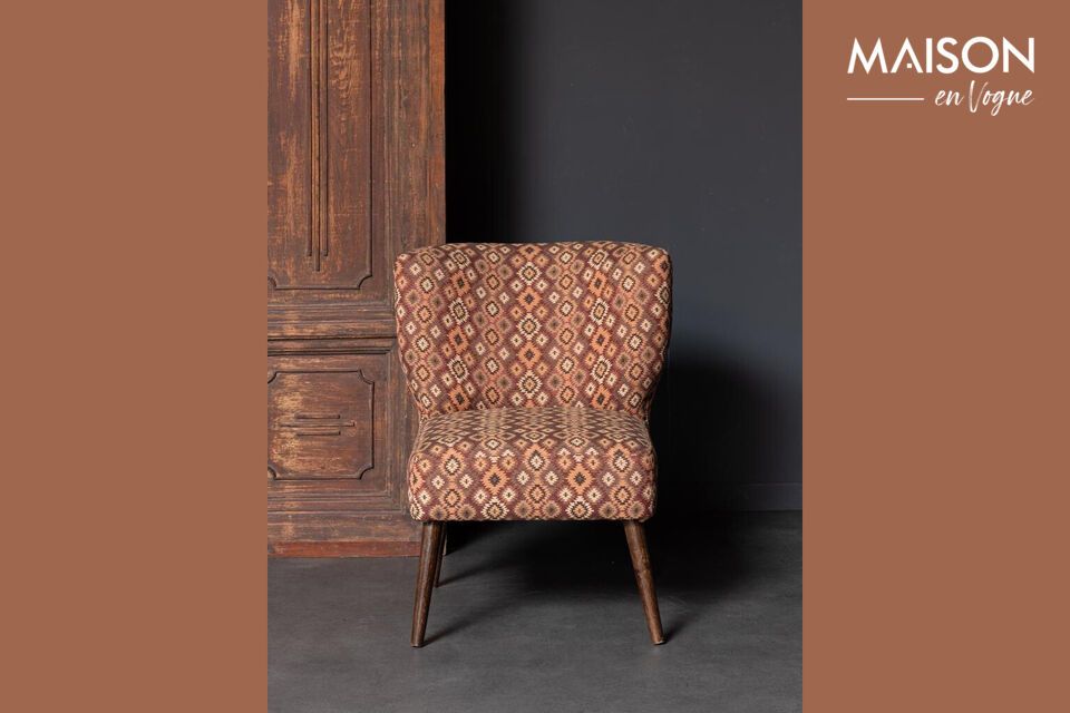 Discover the rustic charm and timeless elegance of the Joshua Dark Wood Armchair