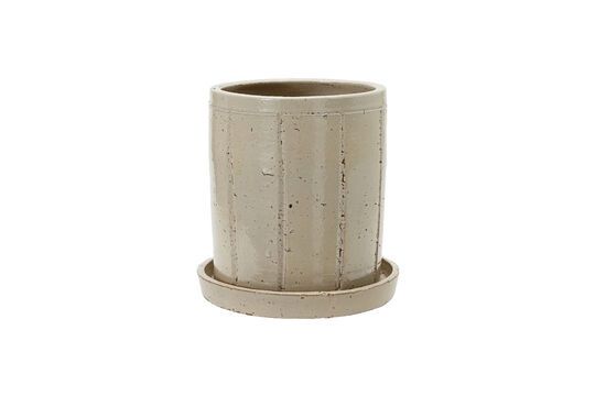 Julian beige stoneware planter Clipped