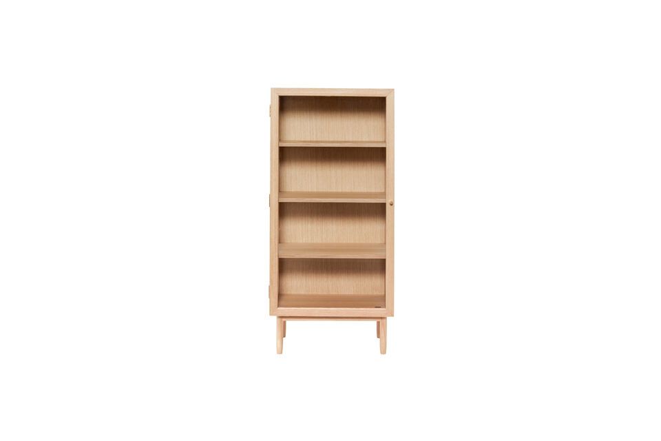 The Kaiser light oak veneer shelf combines elegance and functionality to bring a sophisticated touch