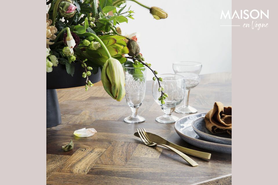 Discover the authentic, timeless charm of the Kant natural mango dining table