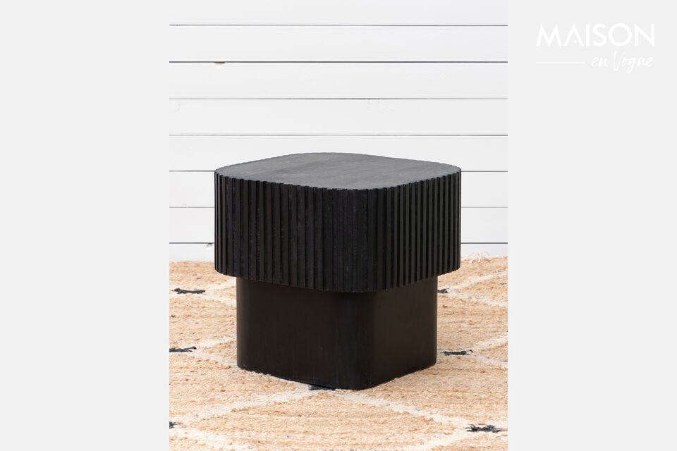 Kaoru black wooden side table Chehoma