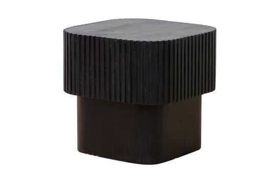 Kaoru black wooden side table Clipped