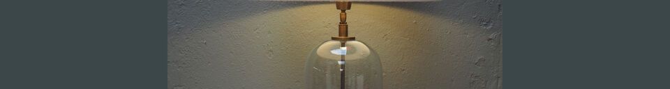 Material Details Kazan table lamp in clear glass