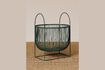 Miniature Khaki green metal basket 2