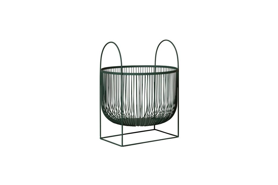 Khaki green metal basket Chehoma