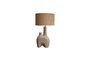 Miniature Kharai taupe stoneware table lamp Clipped