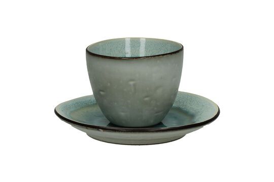 Kimo turquoise stoneware mug Clipped