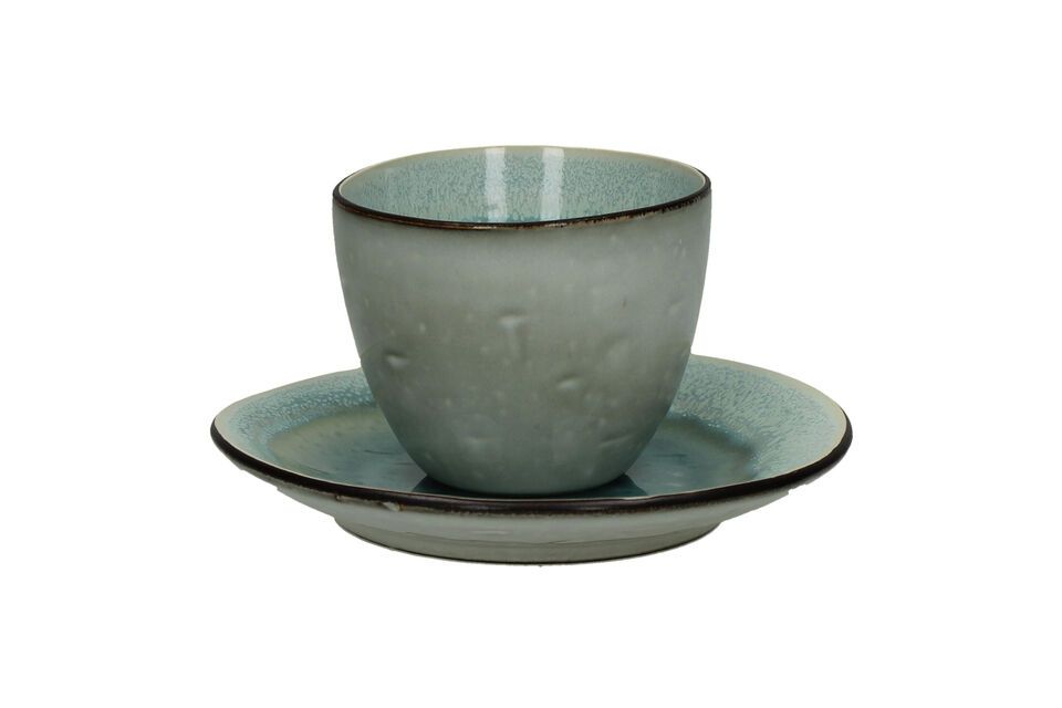 Kimo turquoise stoneware mug Pomax