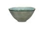 Miniature Kimo turquoise stoneware salad bowl Clipped