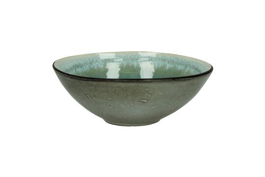 Kimo turquoise stoneware soup bowl Clipped