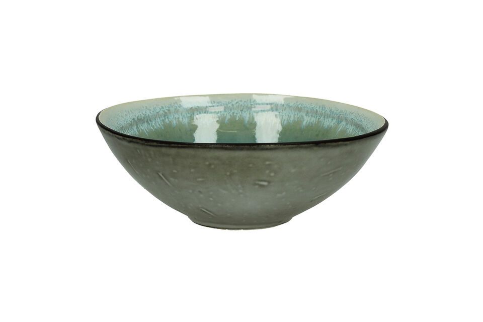 Kimo turquoise stoneware soup bowl Pomax