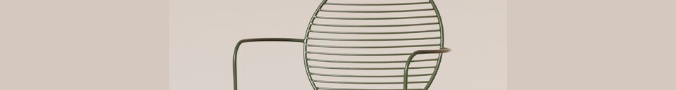 Material Details Klara green metal chair