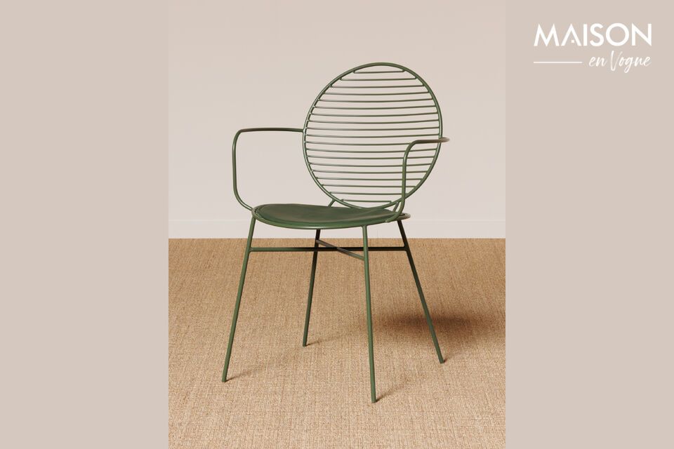 Klara green metal chair Chehoma