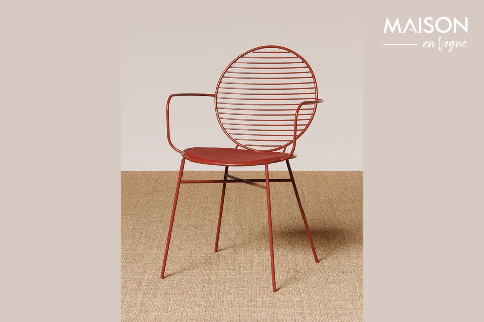 Klara red metal chair Chehoma